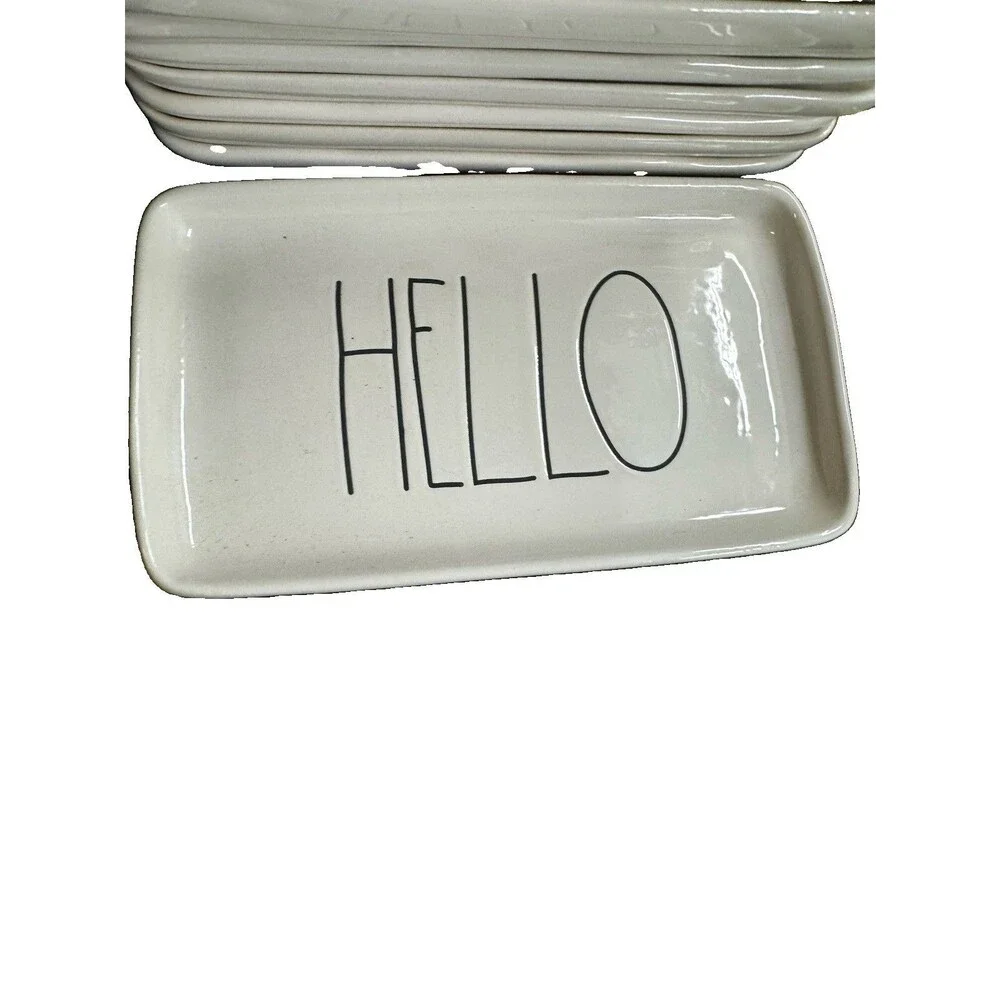 RAE DUNN Artisan Collection Hello Tray Dish 9.25
